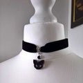 Gothic Black Cat Charm Necklace — Swuffy