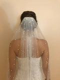 Topqueen Pearls Wedding Veils Tier — Swuffy