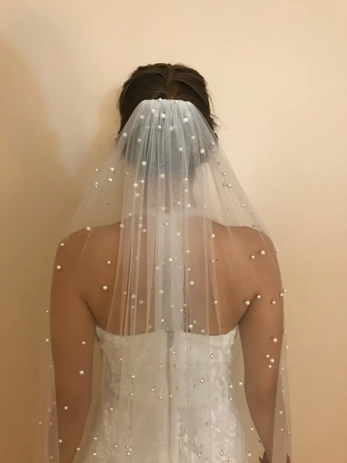 Topqueen Pearls Wedding Veils Tier — Swuffy