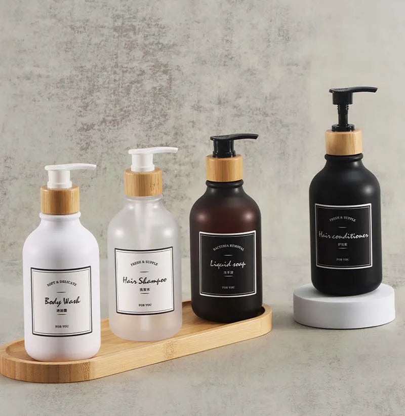 Bamboo Pump Dispenser Bathroom Shampoo — Swuffy