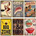 Vintage BBQ Tin Sign — Swuffy