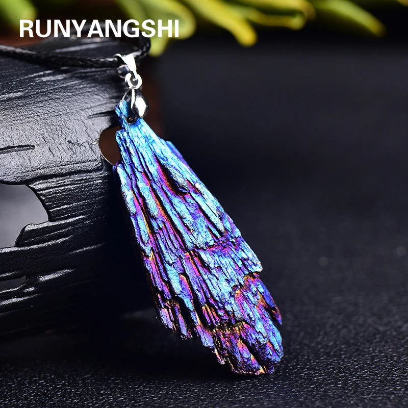Natural Crystal Pendant Jet Stone — Swuffy