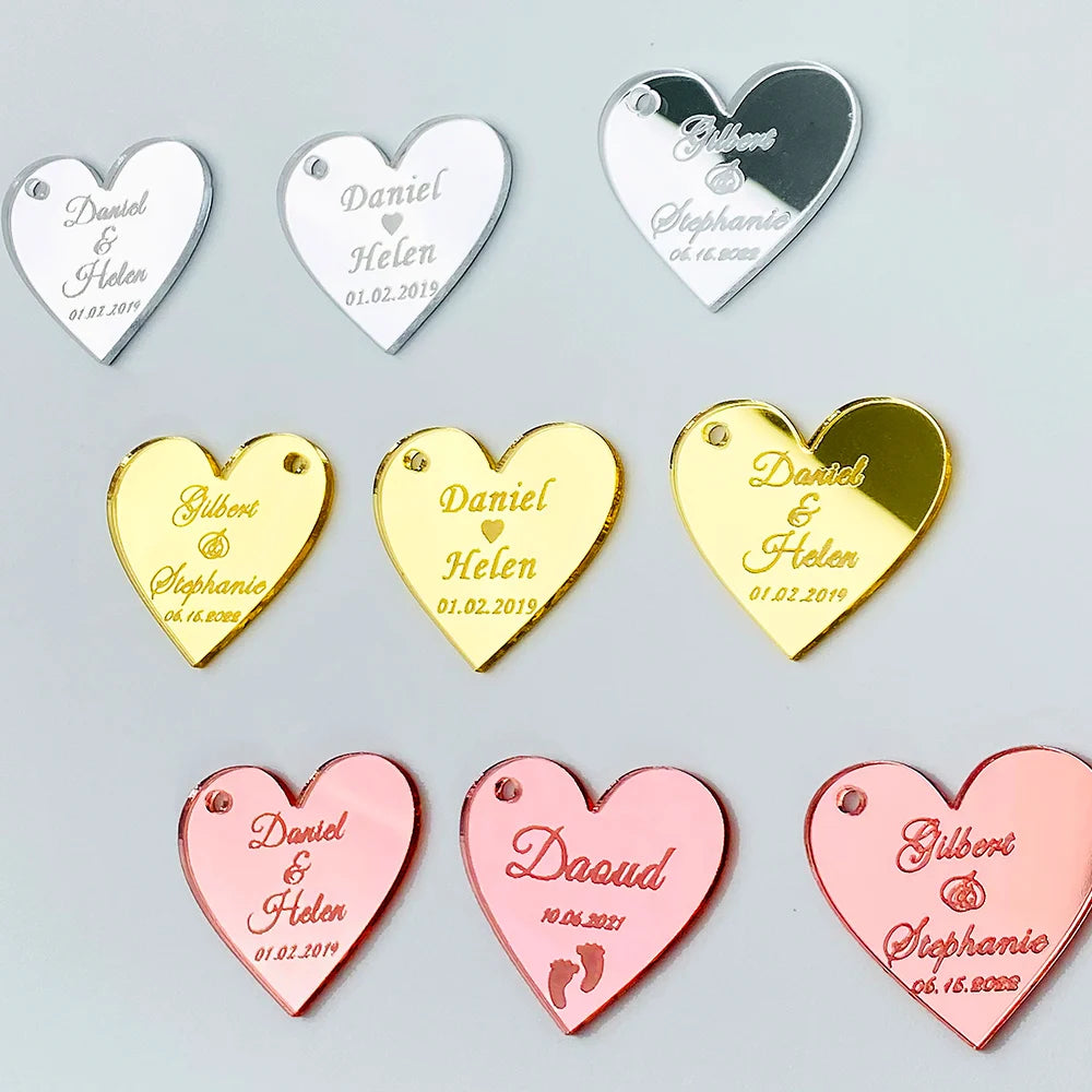 Personalized Acrylic Love Heart Tag — Swuffy