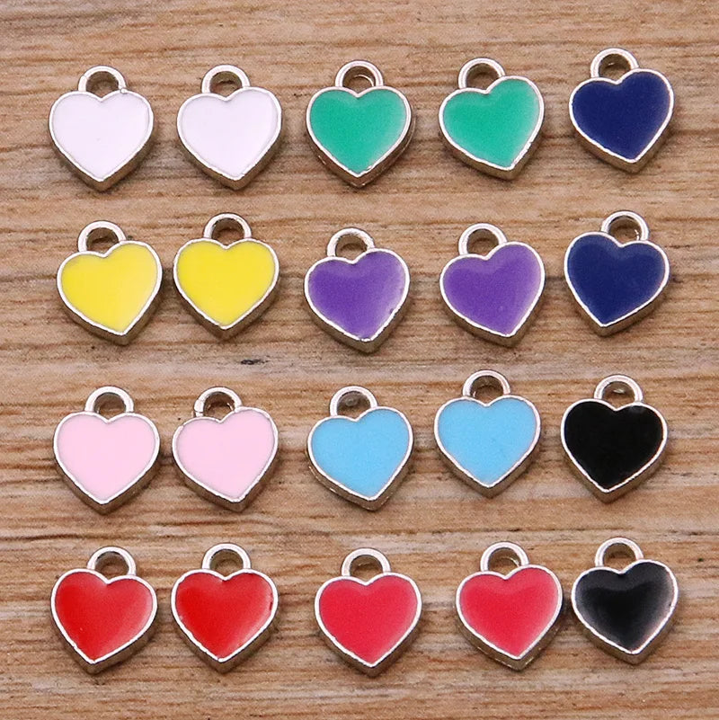 Metal Small Heart Rhodium Pendant — Swuffy