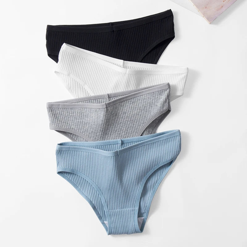 Cotton Panties Stripe Underwear Solid — Swuffy