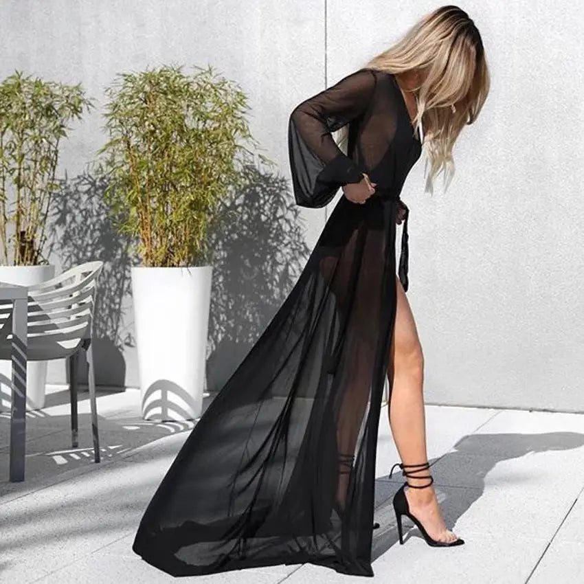 See Through Chiffon Cardigans Robes — Swuffy