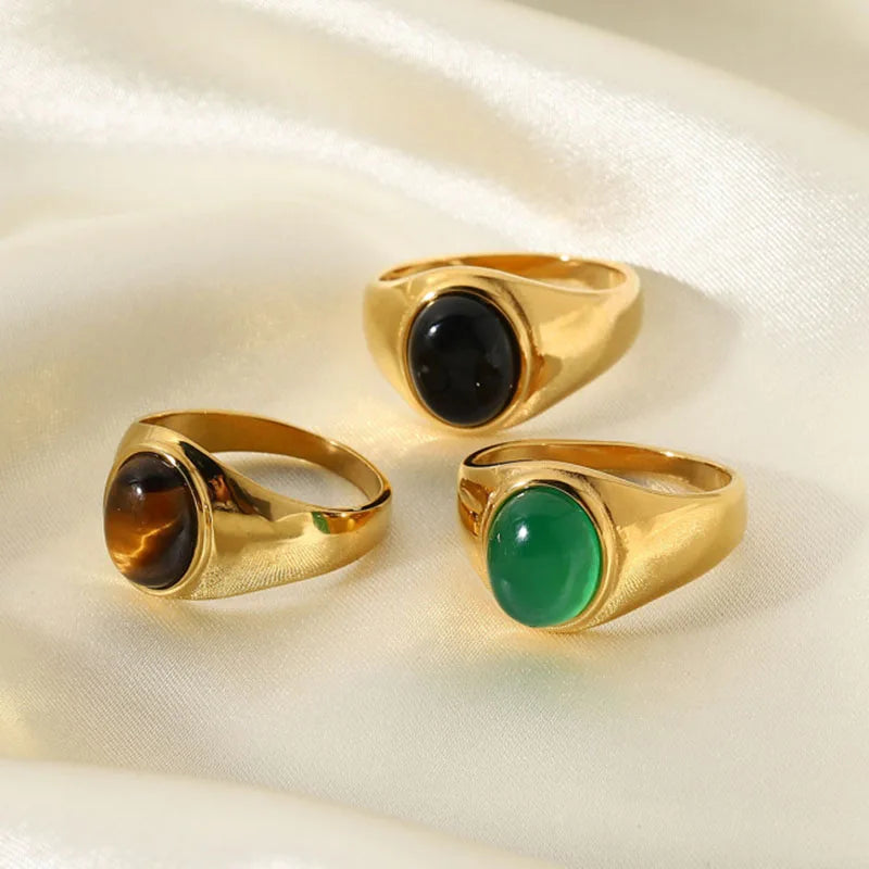 Elegant Vintage Stainless Steel Rings — Swuffy