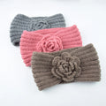Camellia Flower Knitted Headbands Autumn — Swuffy