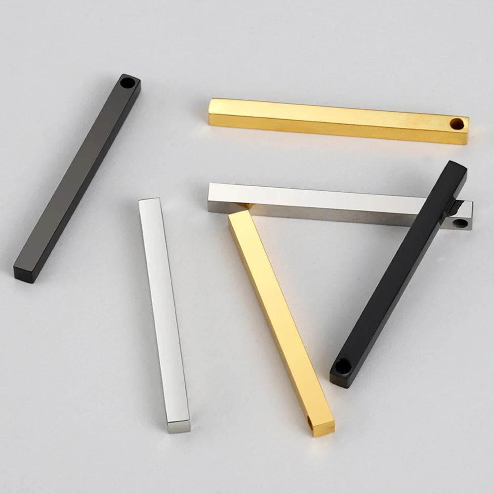 Stainless Steel Rectangle Stick Pendant — Swuffy