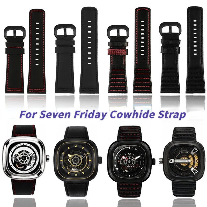 First Layer Cowhide Watchband Seven — Swuffy