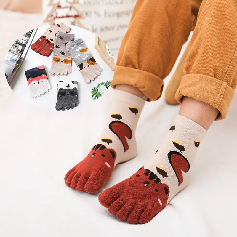 Kids Cartoon Toe Socks 5-Pack — Swuffy