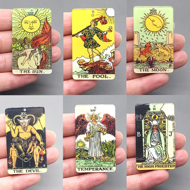 Acrylic Tarot Card Earring Charms — Swuffy