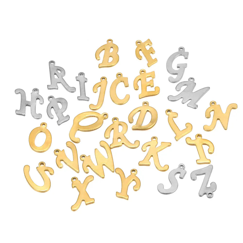 Stainless Steel English Alphabet Charms — Swuffy