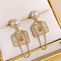 Pearl Tassel Drop Earrings — Swuffy