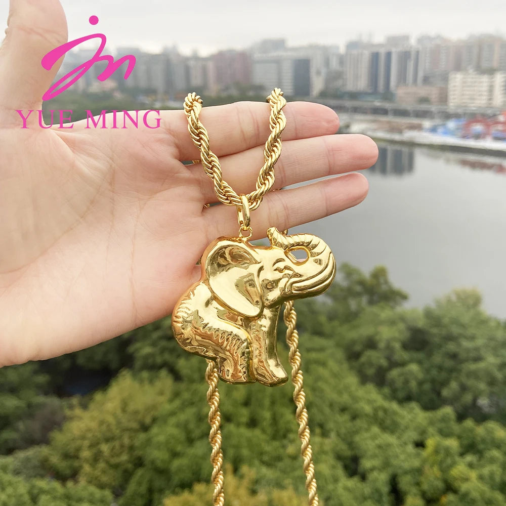 Elephant Pendant Necklace Animal Chain — Swuffy
