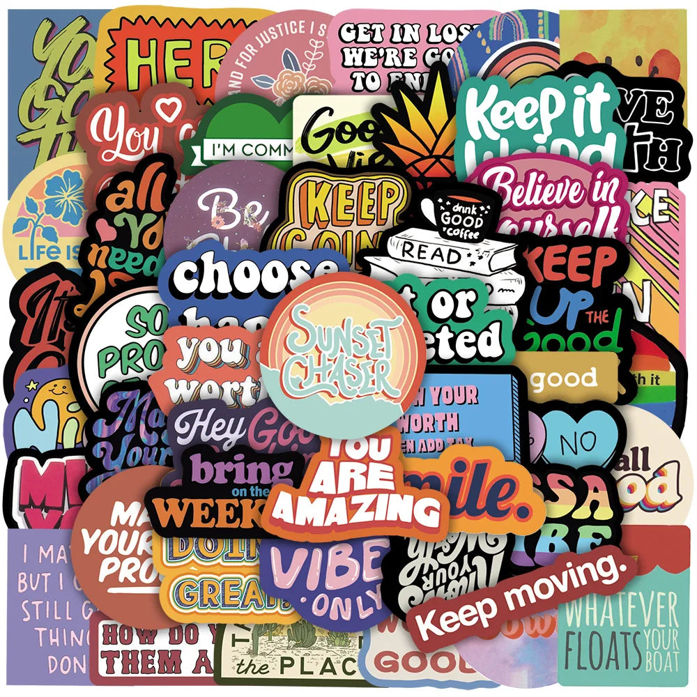 Graffiti Motivational Stickers Inspirational Phrase — Swuffy