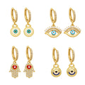 Flola Evil Eye Earrings Copper — Swuffy