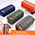 Double Zipper Camouflage Canvas Pencil — Swuffy