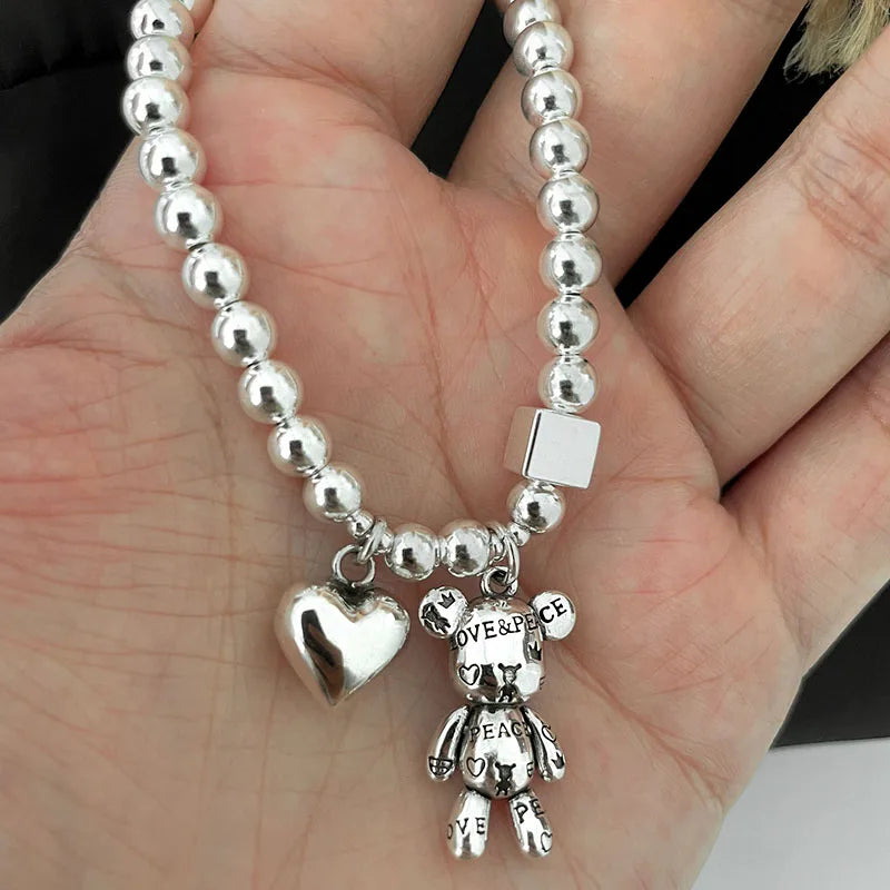 Sterling Silver Bracelets String Beads — Swuffy