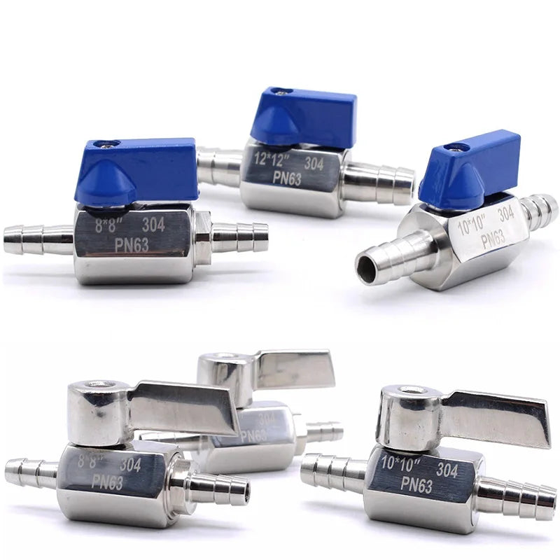Blue Silver Ball Valve Stainless — Swuffy