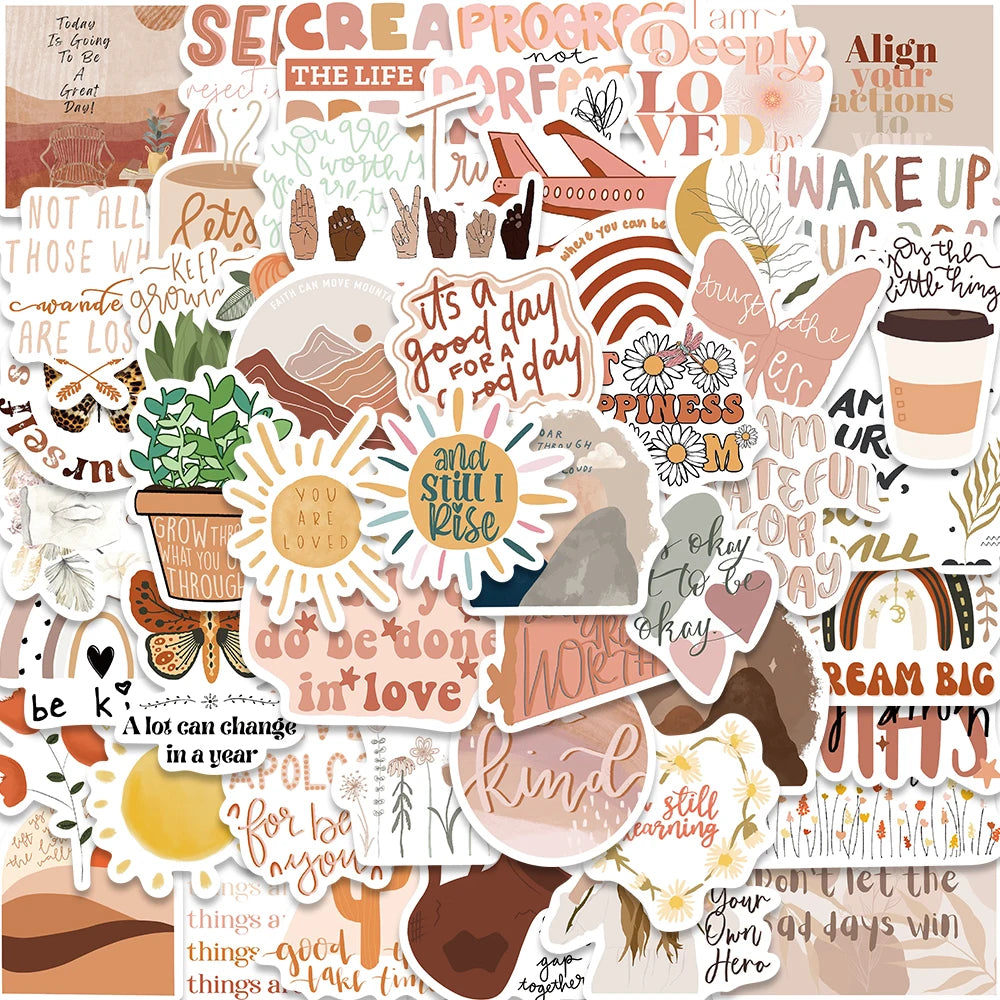 Retro Bohemian Art Stickers Aesthetic — Swuffy