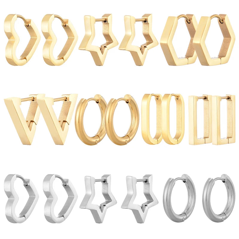 Classic Stainless Steel Hoop Earrings — Swuffy