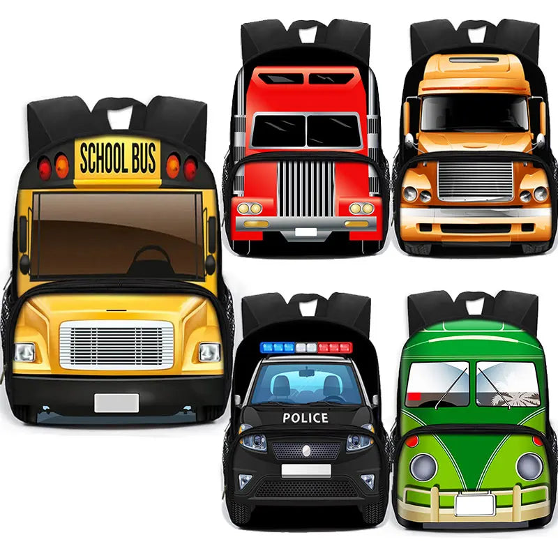 Cartoon Police Car School Bus — Swuffy