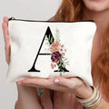 Floral Letter Bridesmaid Makeup Bags — Swuffy