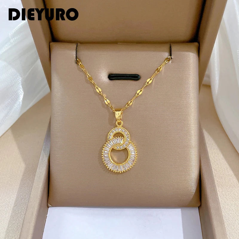 Dieyuro Stainless Steel Crossover Circles — Swuffy