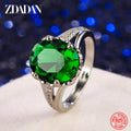 Sterling Silver Emerald Finger Rings — Swuffy