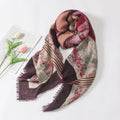 Oversized Fringe Square Viscose Shawl — Swuffy