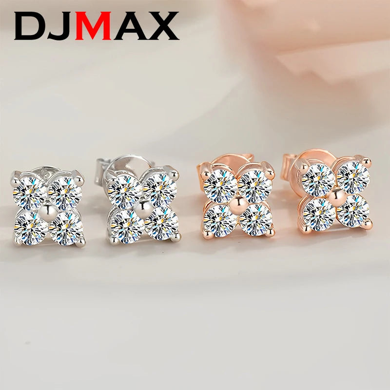 Djmax Moissanite Stud Earrings Sterling — Swuffy