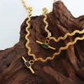 Unique Wavy Line Shape Necklace — Swuffy