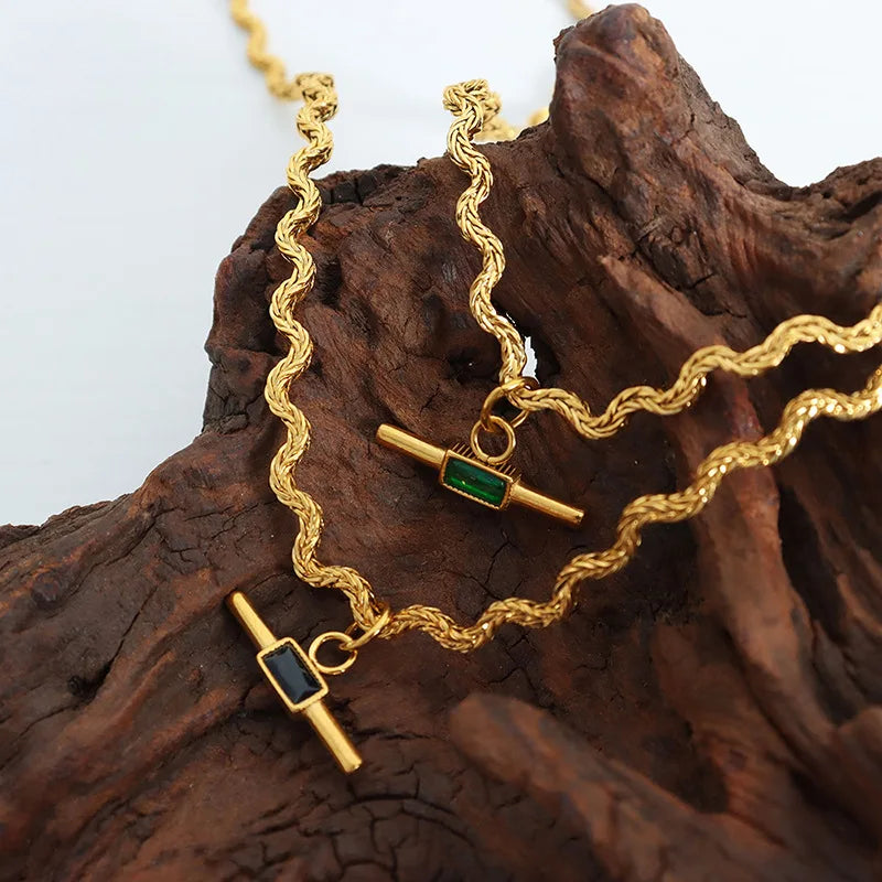 Unique Wavy Line Shape Necklace — Swuffy
