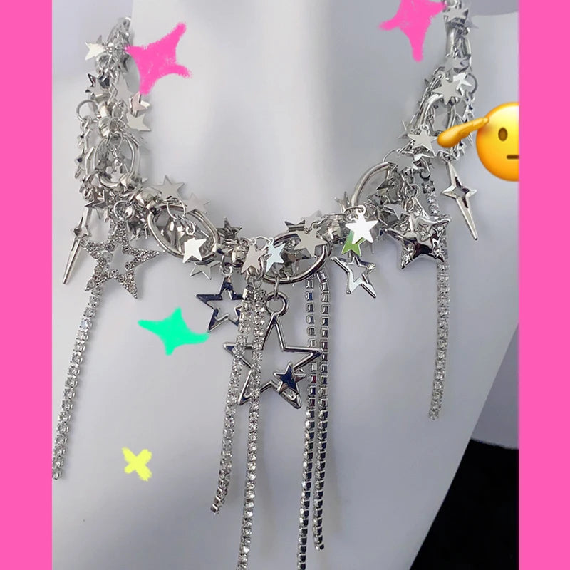 Accessories Shiny Star Necklace Korean — Swuffy