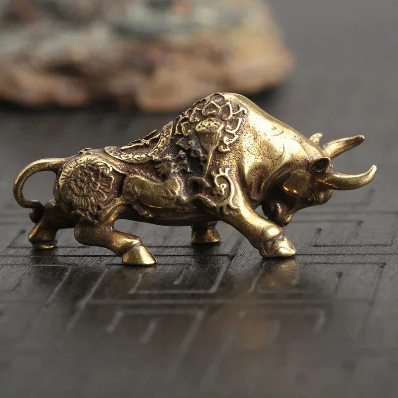 Brass Lucky Bullfighting Statue Home — Swuffy