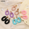 Inkdew Oval Drop Earrings Chain — Swuffy
