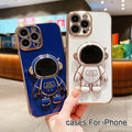 Electroplating Astronaut Bracket Phone Case — Swuffy