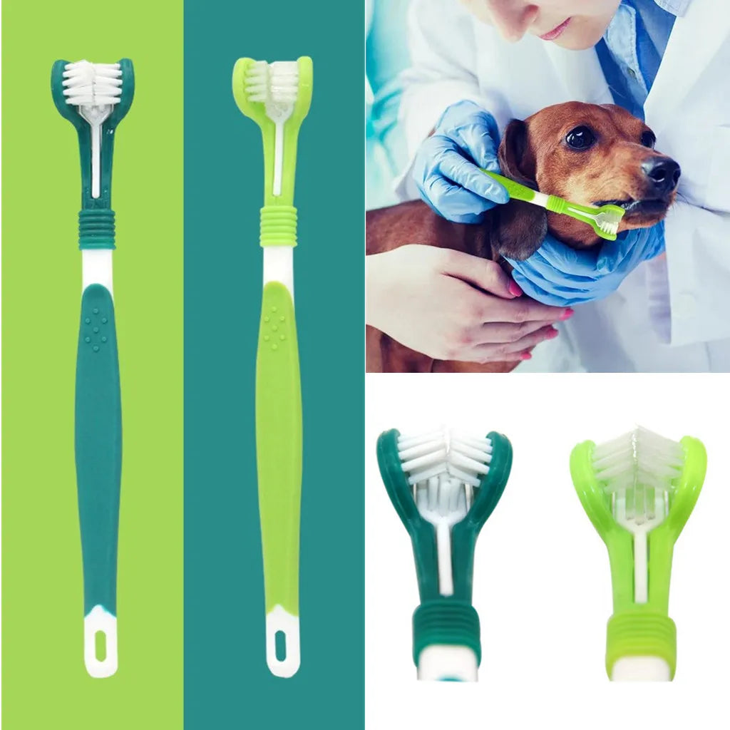 Sided Pet Toothbrush Dog Plastic — Swuffy