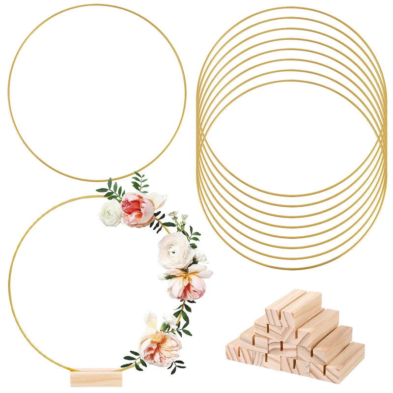 Metal Floral Hoop Rings Macrame — Swuffy
