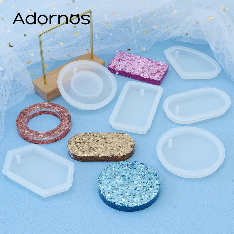 Pendant Keychain Silicone Mold Round — Swuffy