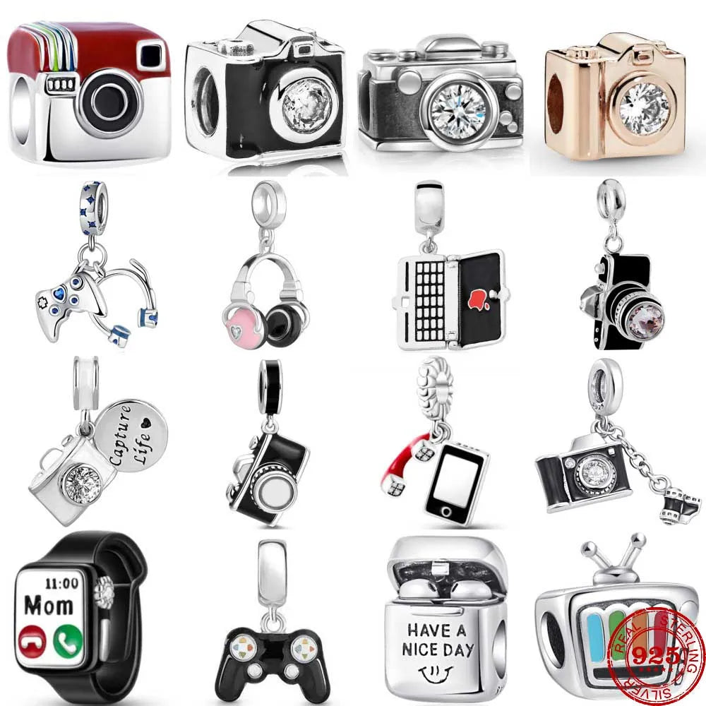 Sterling Silver Camera Earphone Electronic — Swuffy