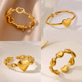 Stainless Steel Heart Rings Vintage — Swuffy