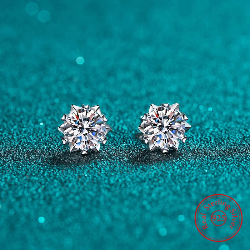 Sterling Silver Crystal Jewelry Stud — Swuffy
