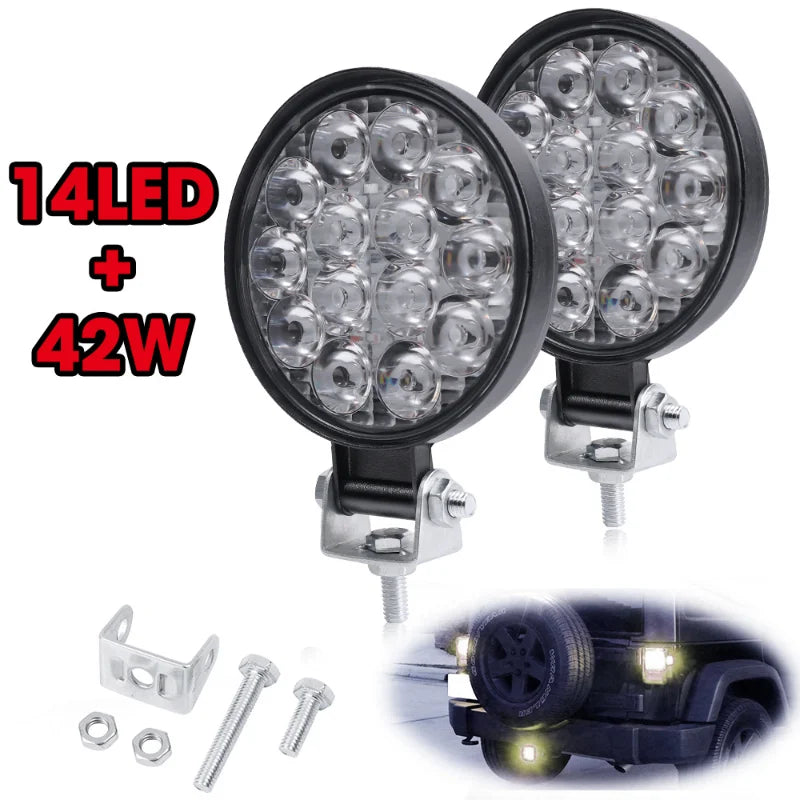 Car LED Round Working Light — Swuffy