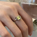 Foxanry Silver Green Zircon Ring — Swuffy