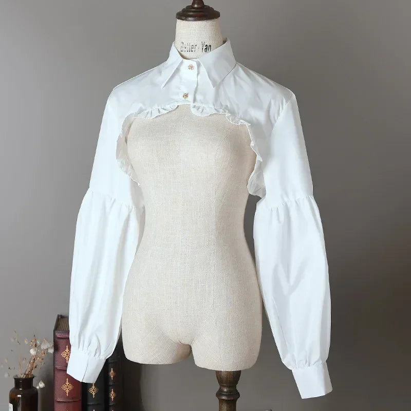 Ruffle Shrugs Long Sleeves Bolero — Swuffy