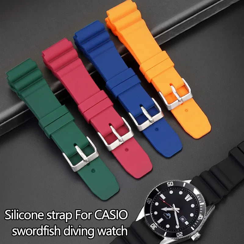 Sport Silicone Watchband Seiko Waterproof — Swuffy