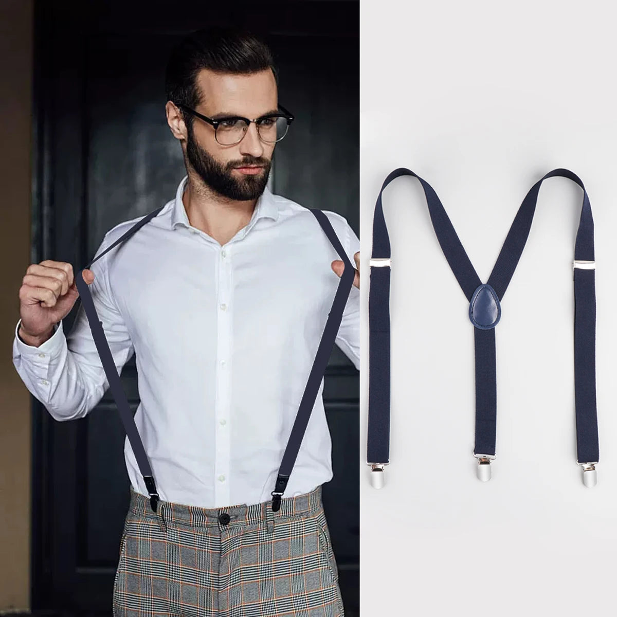 Suspenders Adjustable Inch Wide Shape — Swuffy