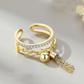 Double Layer Zircon Rings Punk — Swuffy
